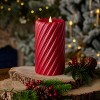 Christmas Swirl Motion Flameless Candle 4x8 Red - image 2 of 4