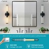 POWLIG 19.87-in 2-Light Black Modern Dimmable Wall Sconce with Transparent Glass Shade - 4 of 4