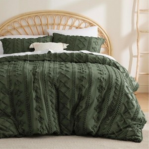 3 Pieces Boho Duvet Cover Set for All Seasons Soft Shabby Chic Embroidery Boho Bedding - 1 of 4