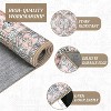 Washable Rug Vintage Living Room Rug Ultra-Soft Faux Wool Throw Carpet Non Slip Backing Oriental Floral Distressed Throw Carpet - 3 of 4