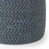 NicBex Round Braided Pouf Ottoman Versatile Accent Furniture for Comfort and Additional Seating, Aegean Blue/Natural - 2 of 4