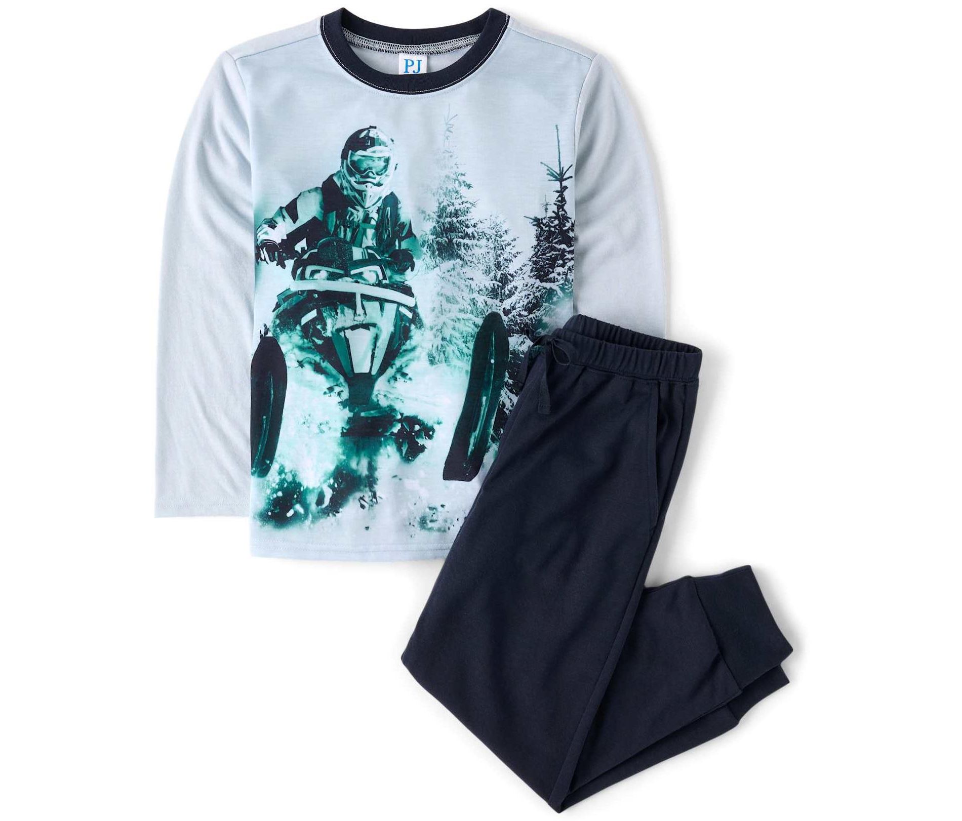 The Children's Place Boys Long Sleeve Snowmobile Pajamas
