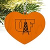 University of Findlay Primary Logo Heart Love Wood Christmas Tree Holiday Ornament - 2 of 3