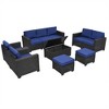 10-Piece Outdoor PE Rattan Cnversation Sectional Sofa Set with Storage Coffee Table and Waterproof Cushions - 4 of 4