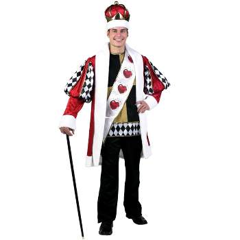 HalloweenCostumes.com 3X  Men  Plus Size Deluxe King of Hearts Costume  , Red