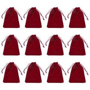 Unique Bargains Velvet Drawstring Pouch Wedding Favor Party Birthday Festivals Gift Packaging Bag 12 Pcs - 1 of 3