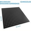 ALEXOUN 16 Inch Oversize Stainless Steel Rain Shower Head - Matte Black High Pressure Shower Head, Square Rainfall Showerhead - 3 of 4