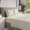 King 600 Thread Count Cotton Rich Sateen Sheet Set Ivory - Color Sense - 3 of 4