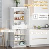 Modern Kitchen Pantry Freestanding Cabinet Cupboard with Doors and Drawer, Adjustable Shelving - 4 of 4