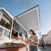 VEVOR Concession Window 60x36 in, Aluminum Alloy Service Window for Food Truck, Up to 85 Degrees Stand Serving Window with 6 Sliding Windows, White - 2 of 4