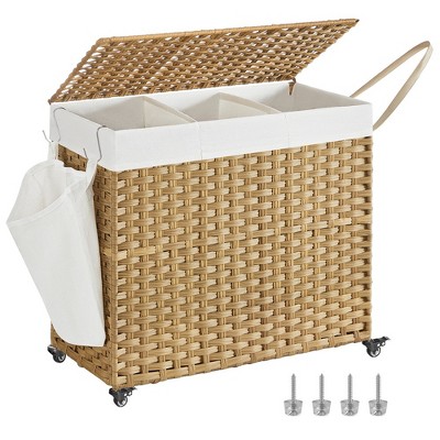 Laundry Hamper with Lid Rattan