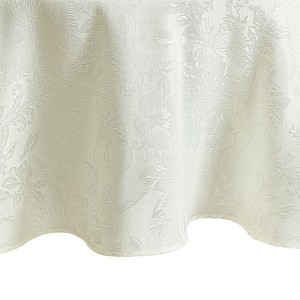 Elrene Poinsettia Elegance Jacquard Holiday Tablecloth - Elrene Home Fashions - 1 of 3