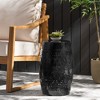 Barrel-Shaped Metal Outdoor End Table with Lace-Cut Design, Transitional Accent Table for Patio or Indoors, Patio End Tables -Christopher Knight Home - 4 of 4