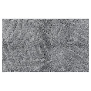 Unique Bargains Bathroom Non-Slip Geometric Soft Microfiber Washable Floor Mat - 1 of 4