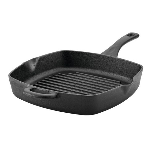  Calphalon Cast Iron Skillet, Pre-Seasoned Cookware with Large  Handles and Pour Spouts, 12-Inch, Black: Home & Kitchen