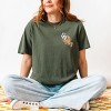 S.W.Smiley Taiyaki - Women's Garment Dyed Graphic T-Shirt - 2 of 4