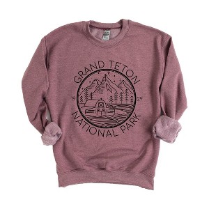 Simply Sage Market Women's Graphic Sweatshirt Grand Teton National Park - 1 of 4
