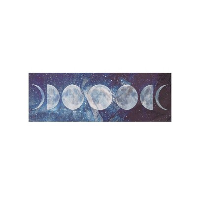 36" x 12" Moon Phases Unframed Wall Canvas Blue - Prinz