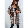Plaid Button Up Lapel Jacket - 2 of 4