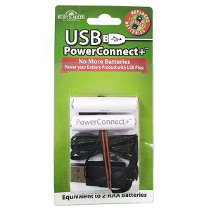 Kurt Adler USB PowerConnect+ 2 "AAA" Battery Converter, 18-Inch Lead Wire, Indoor Use Only - 1 of 3