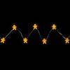 Northlight 20-Count LED Mini Gingerbread Men Christmas Fairy Lights, 6.5 ft Silver Wire - 3 of 4