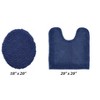 Edge Bath Rug 100% Premium Cotton Ultra-soft Water Absorbent Tufted Solid Reversible 2 Piece Bathroom Rug Set For Machine Washable Bathmat - 2 of 4