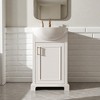 Mshliw 20" French Style Bathroom Vanity with Bulged Ceramic Sink, Freestanding Single Vanity with Soft-Close Door for Small Bathrooms - 3 of 4