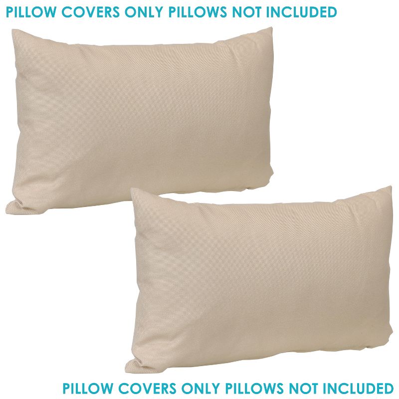 Sunnydaze Indoor/Outdoor Weather-Resistant Polyester Square Decorative Pillow Cover Only with Zipper Closures, 5 of 9