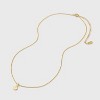 14K Gold Plated Round Initial Pendant Necklace - A New Day™ - 3 of 4