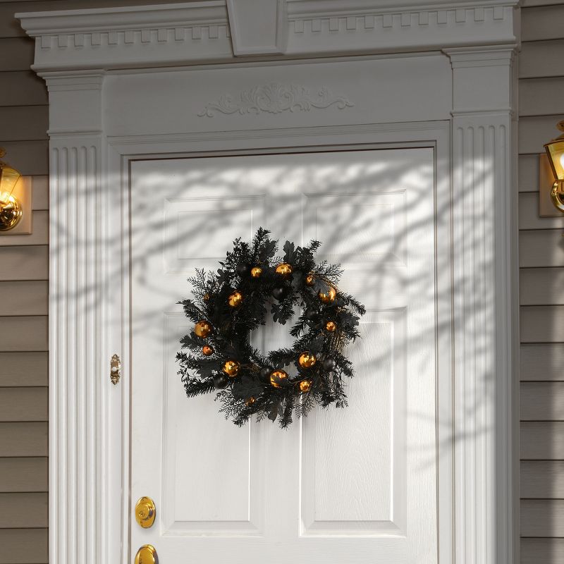 24" Halloween Wreath with Ball Ornaments - National Tree Company, 2 of 6