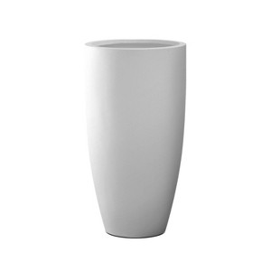 Rosemead Home & Garden Concrete Outdoor Planter Pot Chalk White 13.39"x13.39"x23.62" - 1 of 4