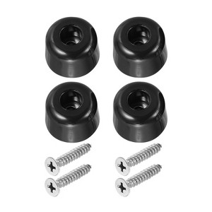 Unique Bargains Rubber Non Slip Shock Absorption Durable Furniture Pads Black - 1 of 4