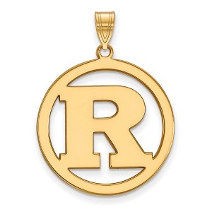 Black Bow Jewelry 14k Yellow Gold Plated Sterling Silver Rutgers Scarlet Knights NCAA Extra Large Pendant - 1 of 3