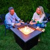 Endless Summer Charles 30 Inch Square Outdoor UV Printed 50,000 BTU LP Gas Fire Pit​ Table with Faux Concrete Mantel and Stamped Steel Base - 4 of 4
