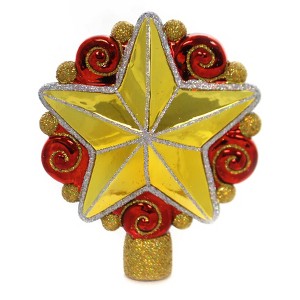 Old World Christmas 6.75 In Swirly Star Tree Top Finial Christmas Glittered Tree Toppers - 1 of 3