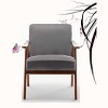 CAVINAS Upholstered Accent Chair,Mid Century Arm Chair with Wood Frame for Bedroom,Reading Room - 2 of 4