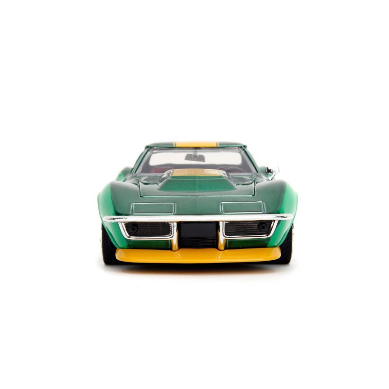 Jada Toys Street Fighter 1969 Chevrolet Corvette Stingray ZL1 Diecast Vehicle with Cammy Figure 1:24 Scale, 3 of 10