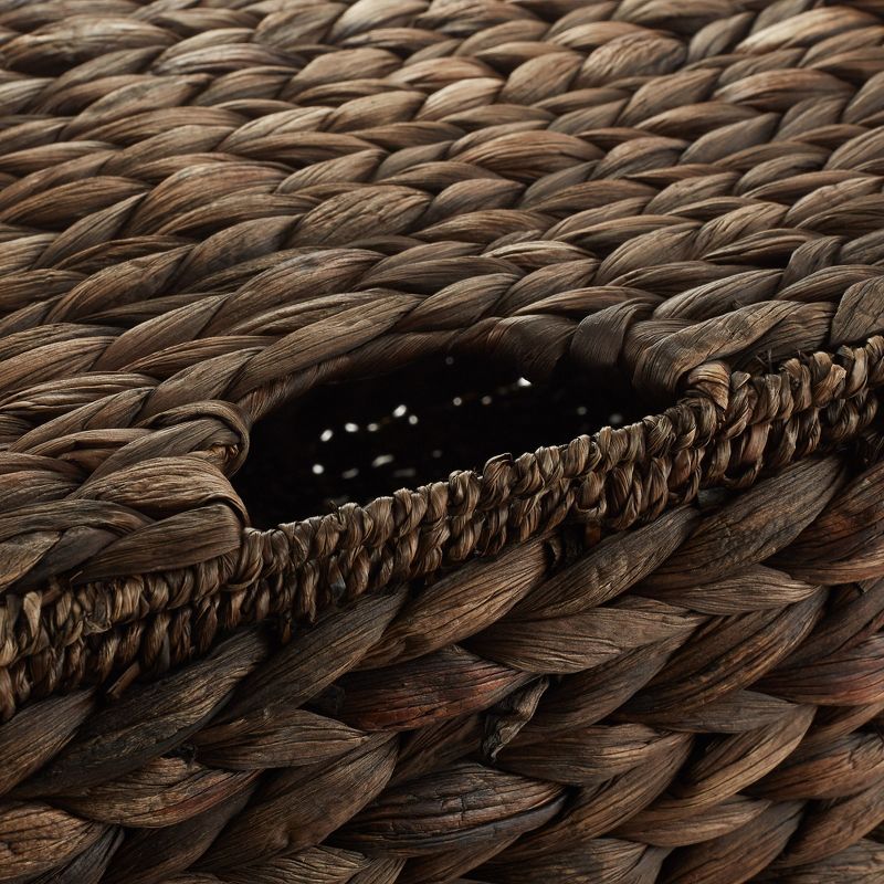 Casafield Water Hyacinth Lidded Storage Basket Sets,  Multipurpose Rectangular Organizer Totes, 5 of 8