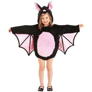 HalloweenCostumes.com Girls Pink Toddler Vampire Bat Costume - 1 of 4