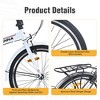 ORRD 24 Inch Folding Bike for Adults, Portable Steel Frame Commuter Bicycle with Fenders, Single Speed & Dual V-Brakes for Men & Women - 3 of 4