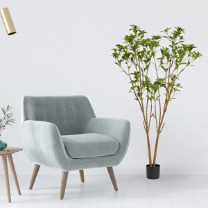 Sapphtopaz Lush Artificial Tree with Pot, Lifelike Greenery Plant, Faux Plants Indoor with Natural Wood Trunk, Room Decor for Home, Foyer - 1 of 4