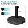 Pellebant Outdoor Concrete Cement Filled 29-lb. Round Umbrella Base Holder for Straight Pole Market Umbrella - 3 of 4