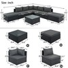 8PCS Patio PE Rattan Conversation Set, Outdoor Wicker Sectional Sofa with Table and Cushions-ModernLuxe - 3 of 4