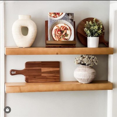 24 Floating Light Wood Shelf Natural - Threshold™ : Target