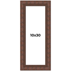 PosterPalooza | 10x30 Wide Bamboo Picture Frame, UV Acrylic, 4 Finishes - Brown, Black, Silver, and Natural - 1 of 4