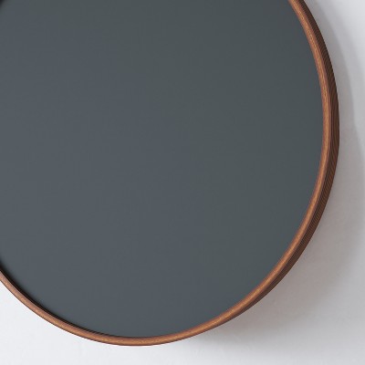 Rustic Brown Round Magnetic Chalkboard with Pine Wood Frame
