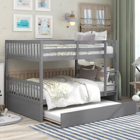 Full over full bunk bed with full size clearance trundle