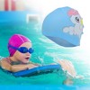 Unique Bargains Kid's Knitted PU Cartoon Horse Swim Cap 1 Pc - 2 of 4