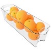 J&V TEXTILES Clear Freezer Storage Organizer Bins, Set of 4, Stackable Refrigerator Containers - 3 of 4