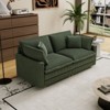 Loveseat/3-seat Sectional Sofa Features a Deep Seat 4 Pillows Corduroy Serpentine Springs Solid Wood Frame Removable Footstool for Living Rooms - 3 of 4